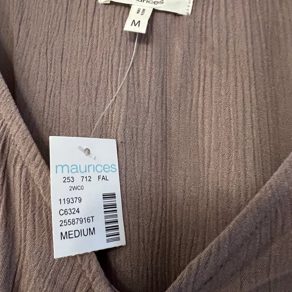 NWT Maurice's Mauve Flutter Blouse - Medium - Picture 3 of 4